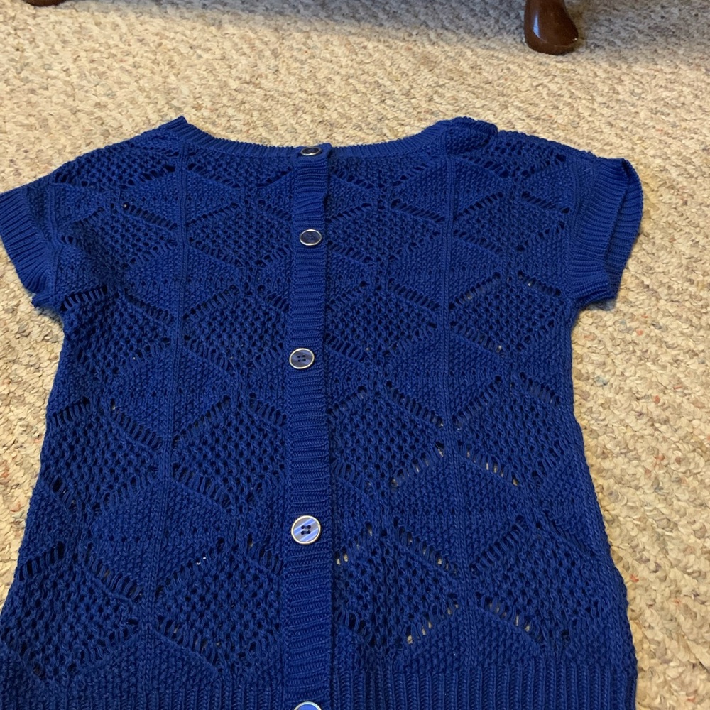 Royal blue knit top